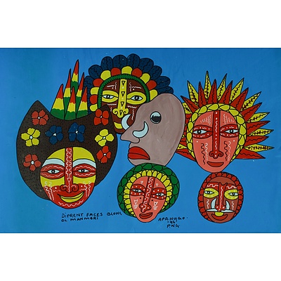 Hugo, Apa (Papua New Guinea Artist) 'Diprent Faces Blong Ol Man Meri' 1996