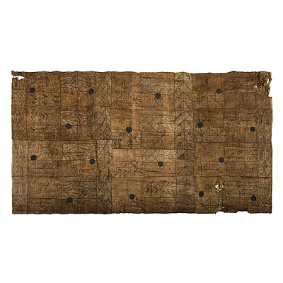 Very Large Pacific Islands Tapa Cloth