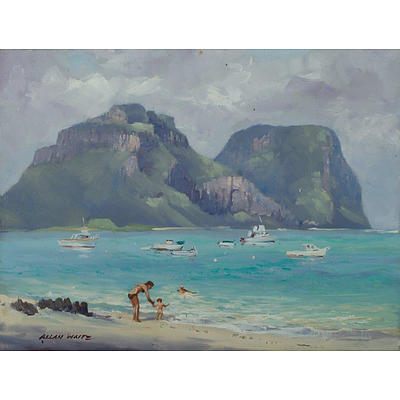 Waite, Allan (1924-2010) 'Lord Howe, Mount Lidgbird and Mount Gower' and 'Lord Howe, Approaching Storm, East Coast' (2)