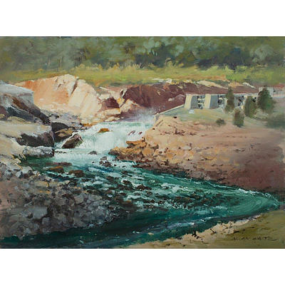 Waite, Allan (1924-2010) 'Below The Wall, Jounama Dam' 