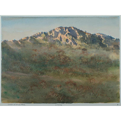 Waite, Allan (1924-2010) 'Fly Fishing, Spencers Creek' and 'Sunset On Mt Guthrie' (2)