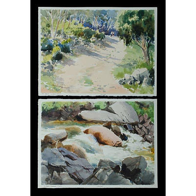 Waite, Allan (1924-2010) 'The Track, Island Bend' and 'Pipers Creek' (2)