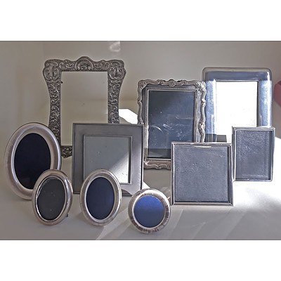 Group of Silver Plate and Metal Photo Frames