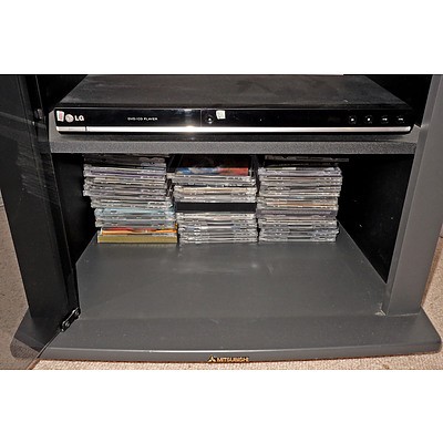 Panasonic TH-42A400A 42 Inch TV, LG DVD Player, TV Stand and Various CDs