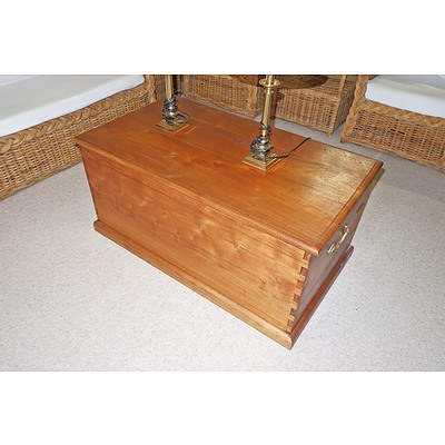 Large Teak Chest with Dovetail Joints