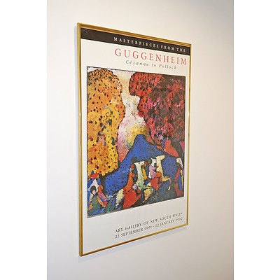 Framed Gallery Exhibition Poster, Masterpieces from the Guggenheim