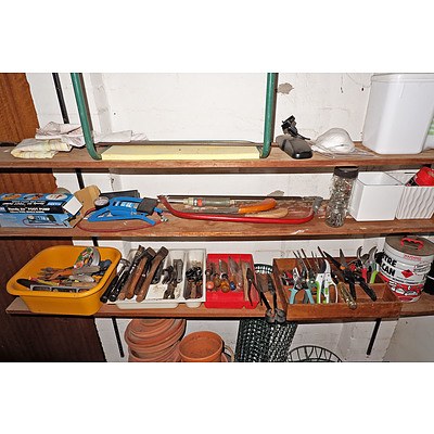 Large Collection of Various Hand Tools, Small Hardware Etc