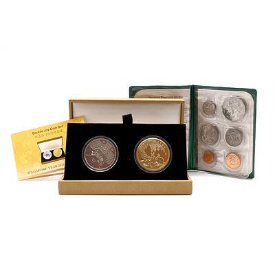 Singapore Double Joy Coin Set and XII Commonwealth Games Brisbane 1982 Coin Set