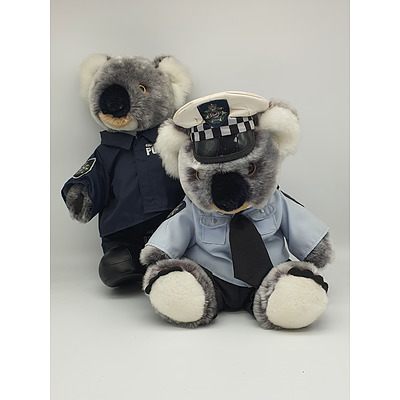 Genuine Constable Kenny Koala AFP 2004 & Series 4 Collectable Koala Bears - Lot of 2