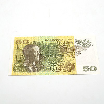 Australian Phillips / Fraser $50 Note, YXK419182