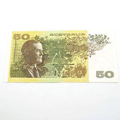 Australian Phillips / Fraser $50 Note, YYT399914