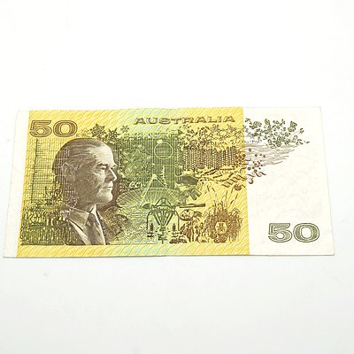 Australian Phillips / Fraser $50 Note, YYJ744728