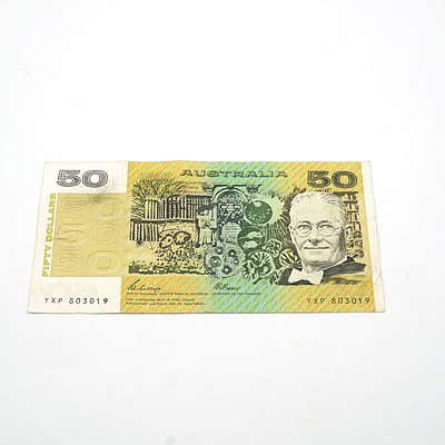 Australian Phillips / Fraser $50 Note, YXP803019