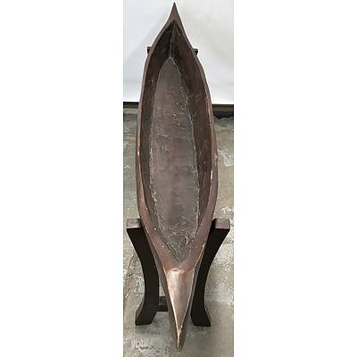 Hand Crafted Display Piece Canoe