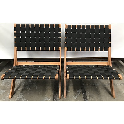 Pair Of Low Lying Outdoor Chairs