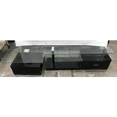 Contemporary Entertainment Unit and Coffee Table