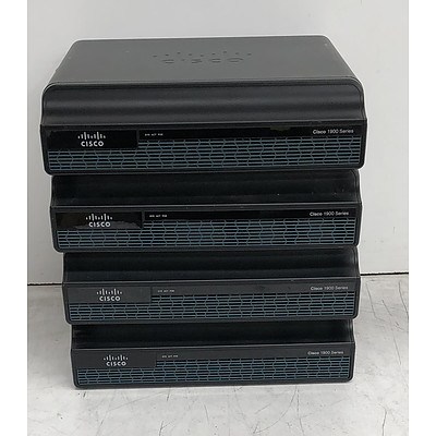 Cisco (CISCO1941/K9 V02) 1900 Series Integrated Services Router - Lot of Four