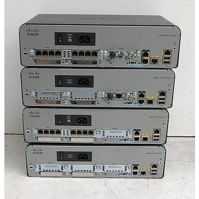 Cisco (CISCO1941/K9 V02) 1900 Series Integrated Services Router - Lot of Four