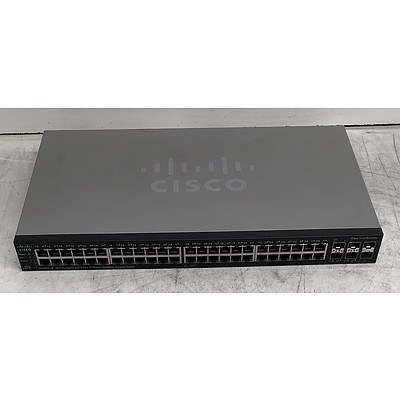 Cisco Small Business (SG500X-48-K9 V01) SG500X-48 48-Port Gigabit w/ 4-Port 10-Gigabit Stackable Managed Switch