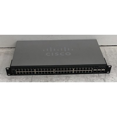 Cisco Small Business (SG500X-48-K9 V01) SG500X-48 48-Port Gigabit w/ 4-Port 10-Gigabit Stackable Managed Switch