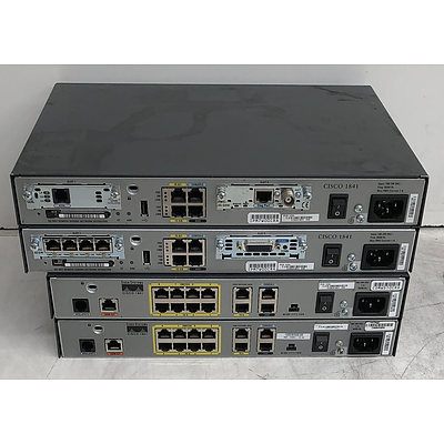 Cisco Assorted 1800 Series Integrated Services Router - Lot of Four