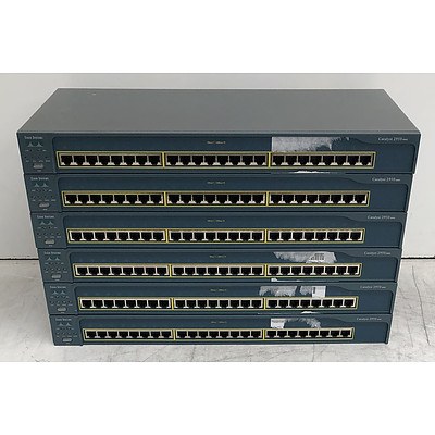 Cisco Catalyst (WS-C2950-24) 2950 Series Ethernet Switches - Lot of Six