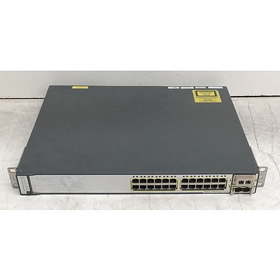 Cisco Catalyst (WS-C3750E-24PD-S V03) 3750-E Series PoE-24 24-Port Gigabit Managed Switch