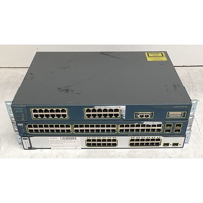 Cisco Catalyst Assorted Ethernet Switches - Lot of Three