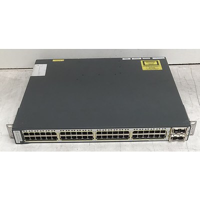 Cisco Catalyst (WS-C3750E-48PD-S V03) 3750-E Series PoE-48 48-Port Gigabit Managed Switch