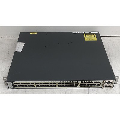 Cisco Catalyst (WS-C3750E-48PD-S V03) 3750-E Series PoE-48 48-Port Gigabit Managed Switch