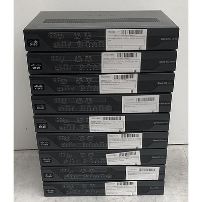 Cisco (C887VAG+7-K9 V01) 800 Series Routers - Lot of Nine