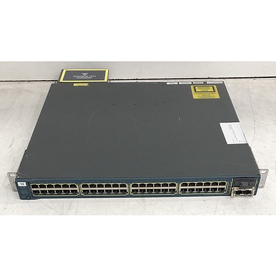 Cisco Catalyst (WS-C3560E-48PD-SF V01) 3560-E Series PoE-48 48-Port Gigabit Managed Switch
