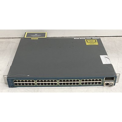 Cisco Catalyst (WS-C3560E-48PD-SF V01) 3560-E Series PoE-48 48-Port Gigabit Managed Switch