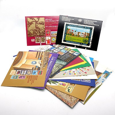Group of United Nations Souvenir Stamp Folders, Circa 1970