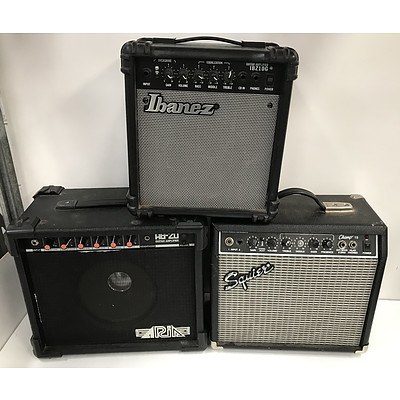 Practice Guitar Amplifiers For Parts Or Repair -Lot Of Three
