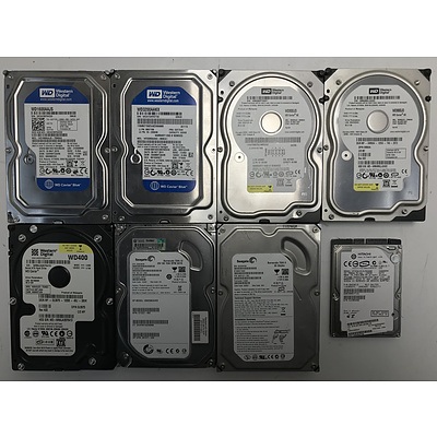 Assorted Hard Drives -Lot Of 8
