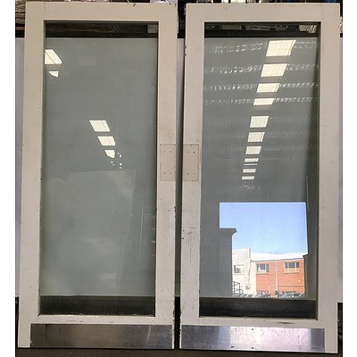 Pair Of Glass Paneled External Doors