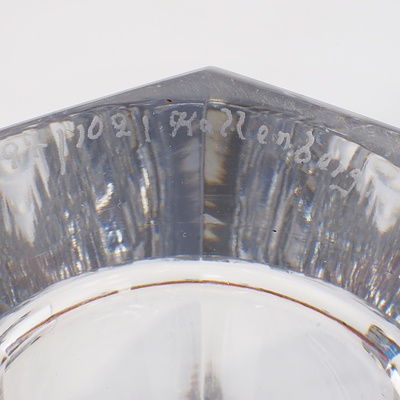 Signed Kosta Boda Glass Vase by Fritz Kallenberg