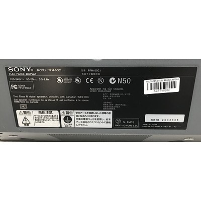 Sony PFM-50C1 50 Inch HD Plasma Display
