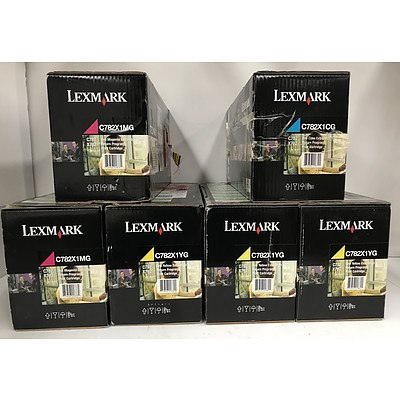 Lexmark Extra High Yield Return Program Toner Cartridges -Lot Of Six