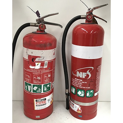 ABE Powder Type Fire Extinguishers -Lot Of Two