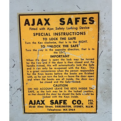 AJAX SAFE CO. Fire Resistant Safe