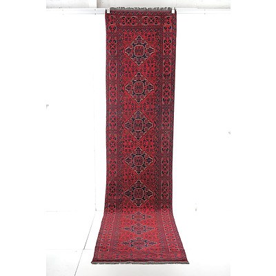 Persian Hand Knotted Wool Pile Runner