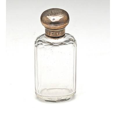 Sterling Silver Topped Perfume Bottle, London