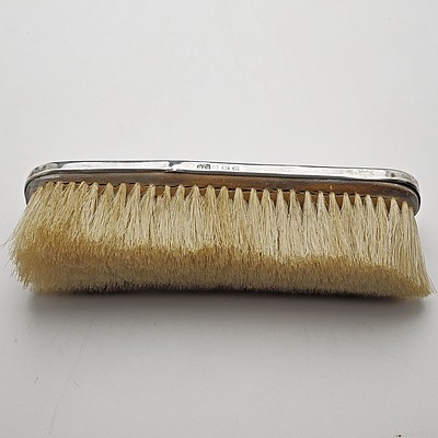 Engine Turned Sterling Silver Brush Set and Comb Trim, Birmingham