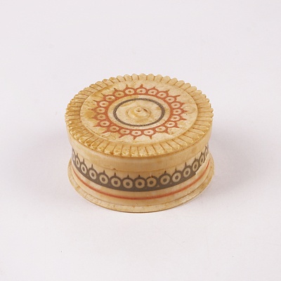 Small Indian Ivory Pill Box