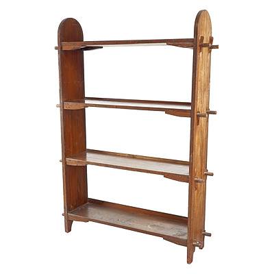Sri Lankan/Dutch East Indies Teak Open Bookcase with Mortice and Tenon Joints