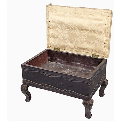Antique Sri Lankan/Dutch East Indies Footstool Box