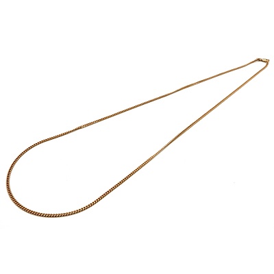 9ct Yellow Gold Filed Curb link Chain, 4.4g