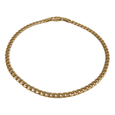 9ct Yellow Gold Filed Curb Link Bracelet, 3.4g